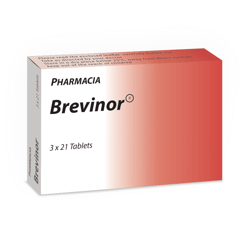 Brevinor Tablets 0.5mg/35g - 63 Tablets