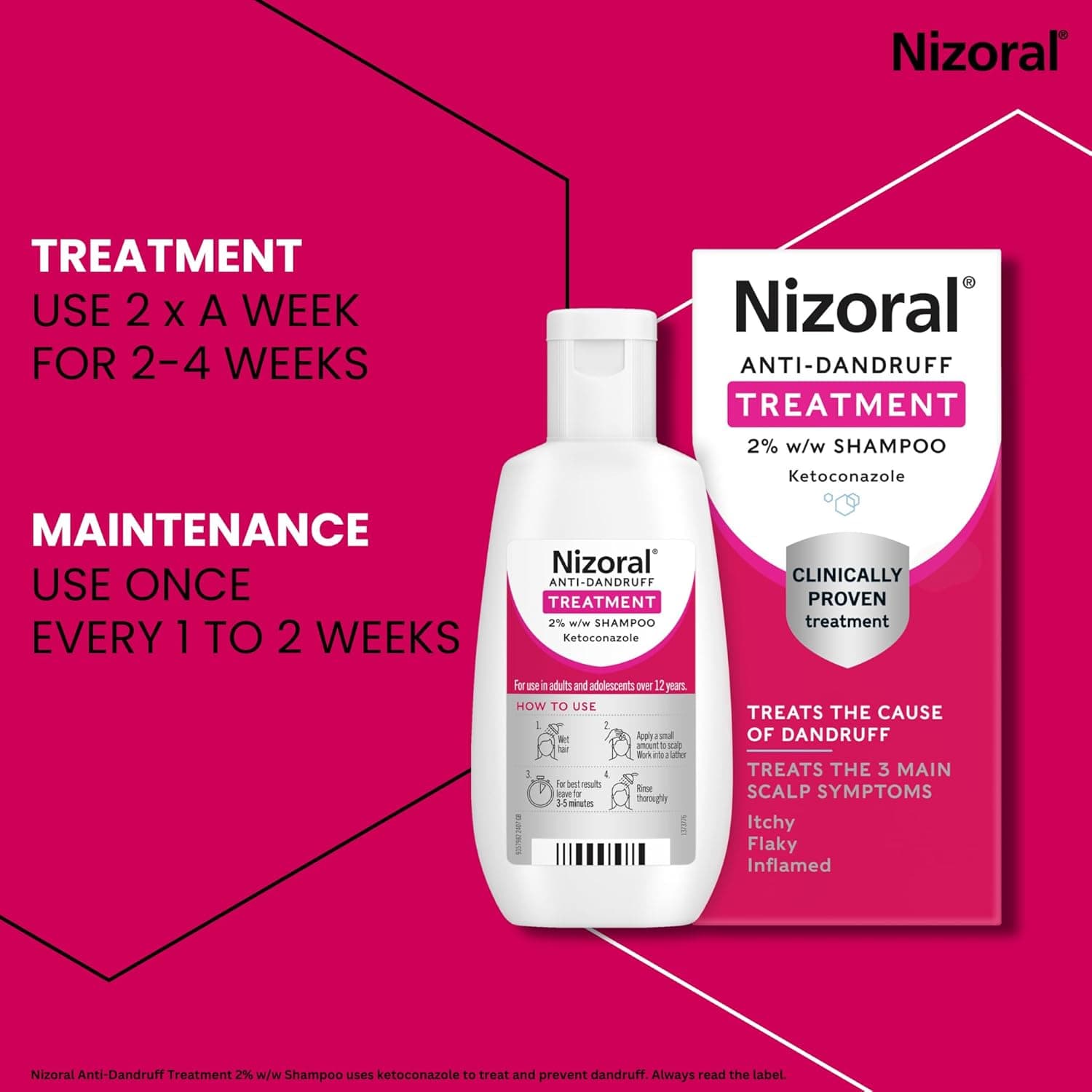 Nizoral Dandruff Shampoo - 100ml — Image 2