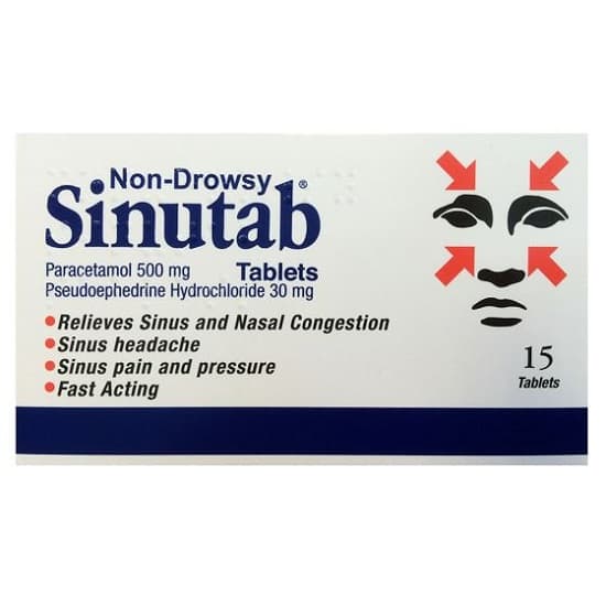 Sinutab Non-Drowsy Tablets