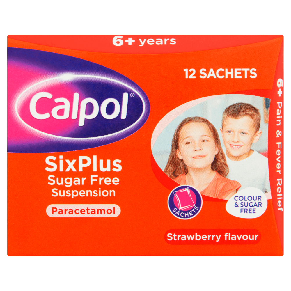 Calpol Six Plus Sugar Free Suspension - 12 Sachets