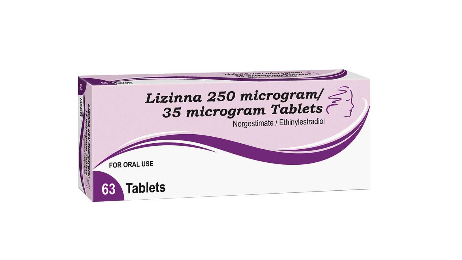 Lizinna Contraceptive Pill 250mcg/35mcg
