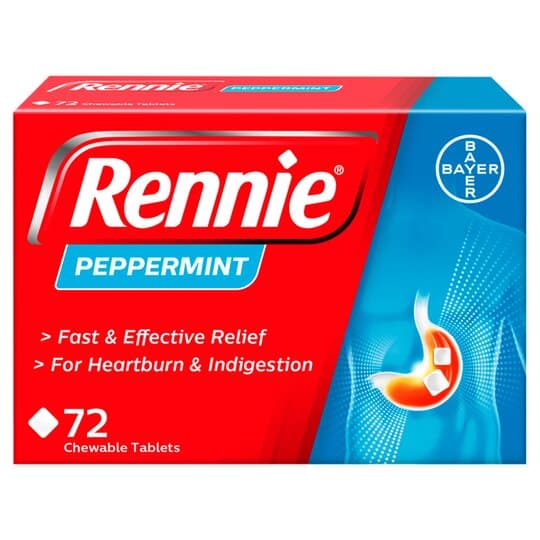 Rennie Peppermint - 72 Tablets