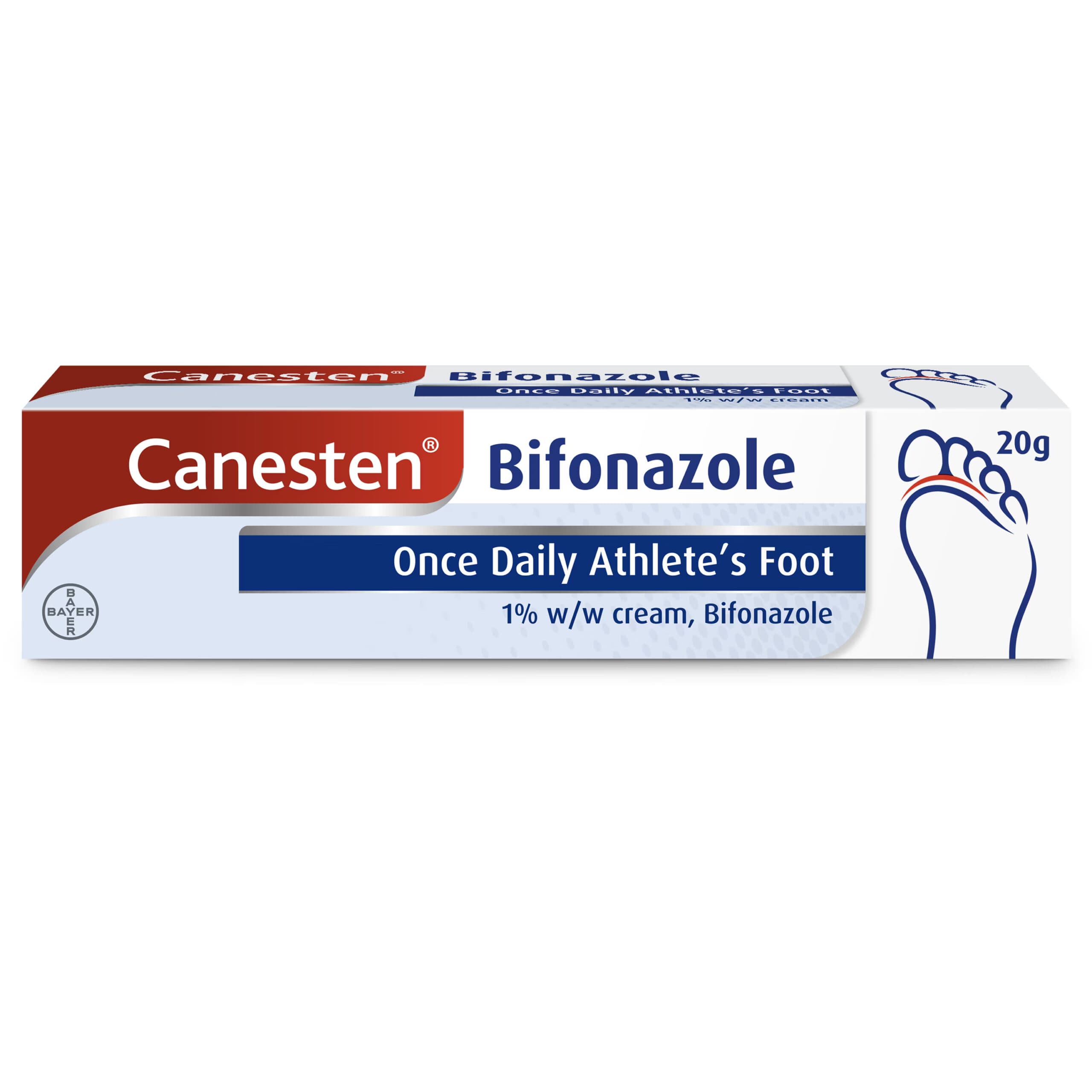 Canesten Bifonazole Once Daily Athlete's Foot 1% Cream - 20g
