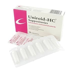 Uniroid HC Suppositories - 12 Suppositories
