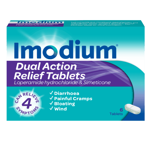 Imodium Dual Action Relief Tablets - 12 Tablets