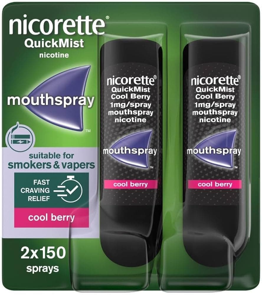 Nicorette QuickMist Cool Berry 1mg Mouthspray - Duo Pack