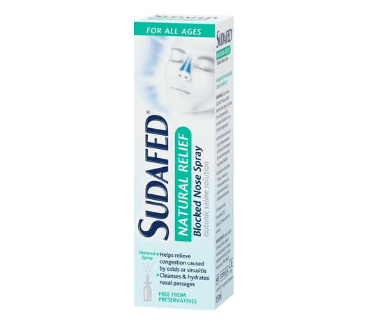Sudafed Natural Relief Blocked Nose Spray - 15ml