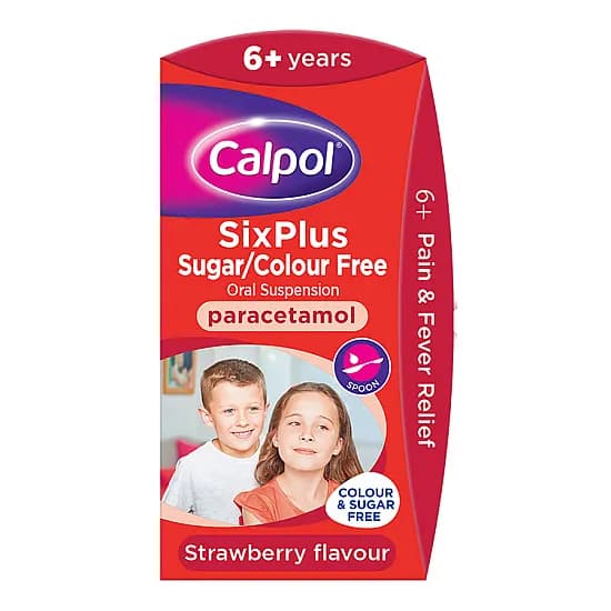 Calpol SixPlus Sugar Free Suspension Strawberry Flavour - 200ml