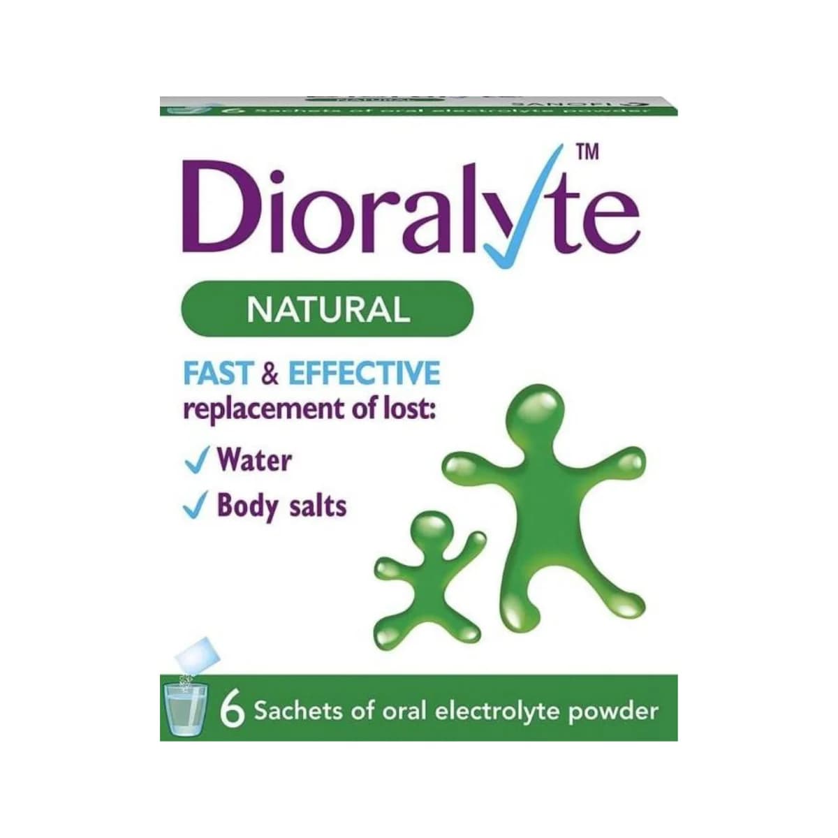 Dioralyte Natural Sachets – 6 Sachets