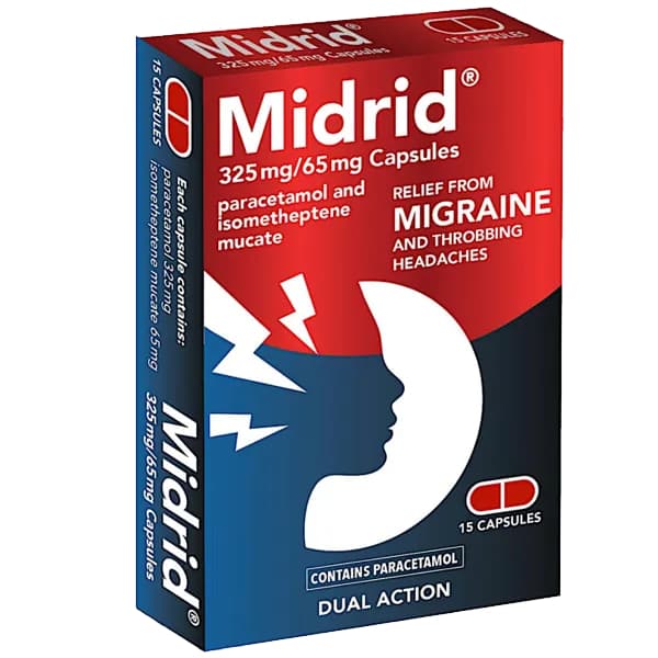 Midrid Migraine Relief Capsules - 15 Capsules