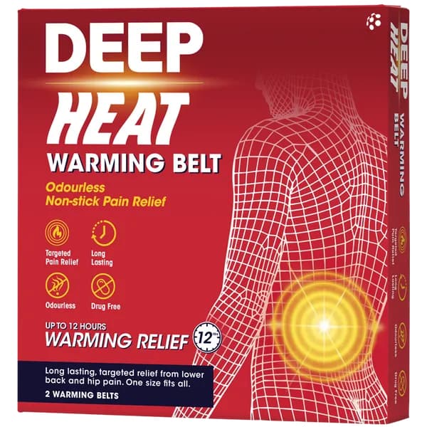 Deep Heat Warming Belt - 2 Belts
