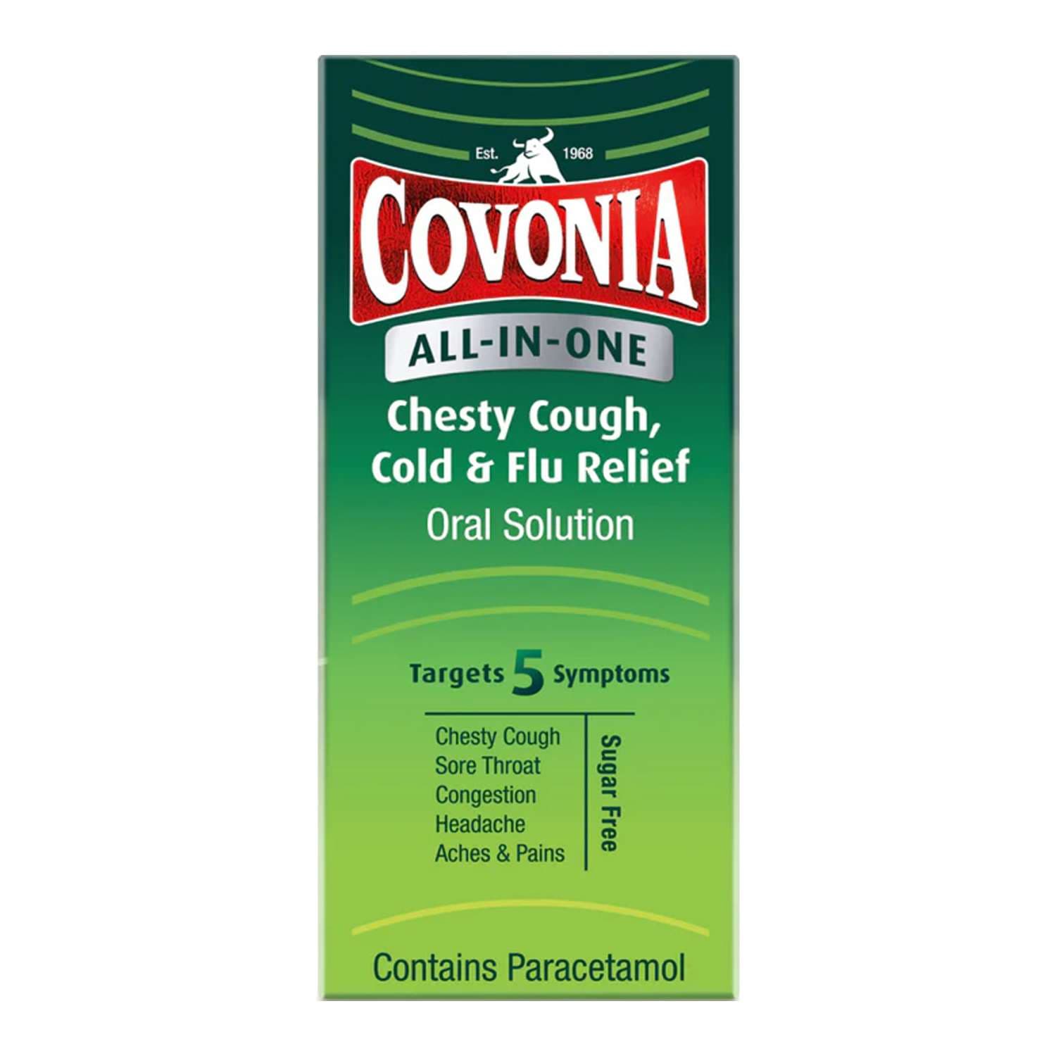 Covonia All-In-One Chesty Cough, Cold & Flu Relief Oral Solution - 160ml
