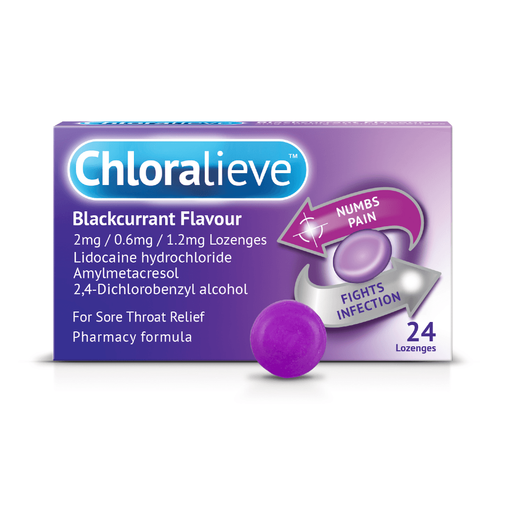 Chloralieve Blackcurrant Lozenges - 24 Lozenges