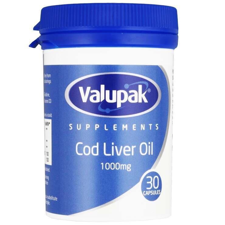 Valupak Cod Liver Oil 1000mg - 30 Capsules