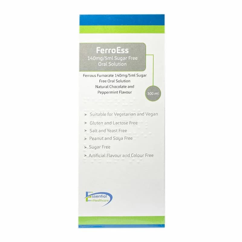 FerroEss Ferrous Fumarate 140mg/5ml Liquid – 300ml