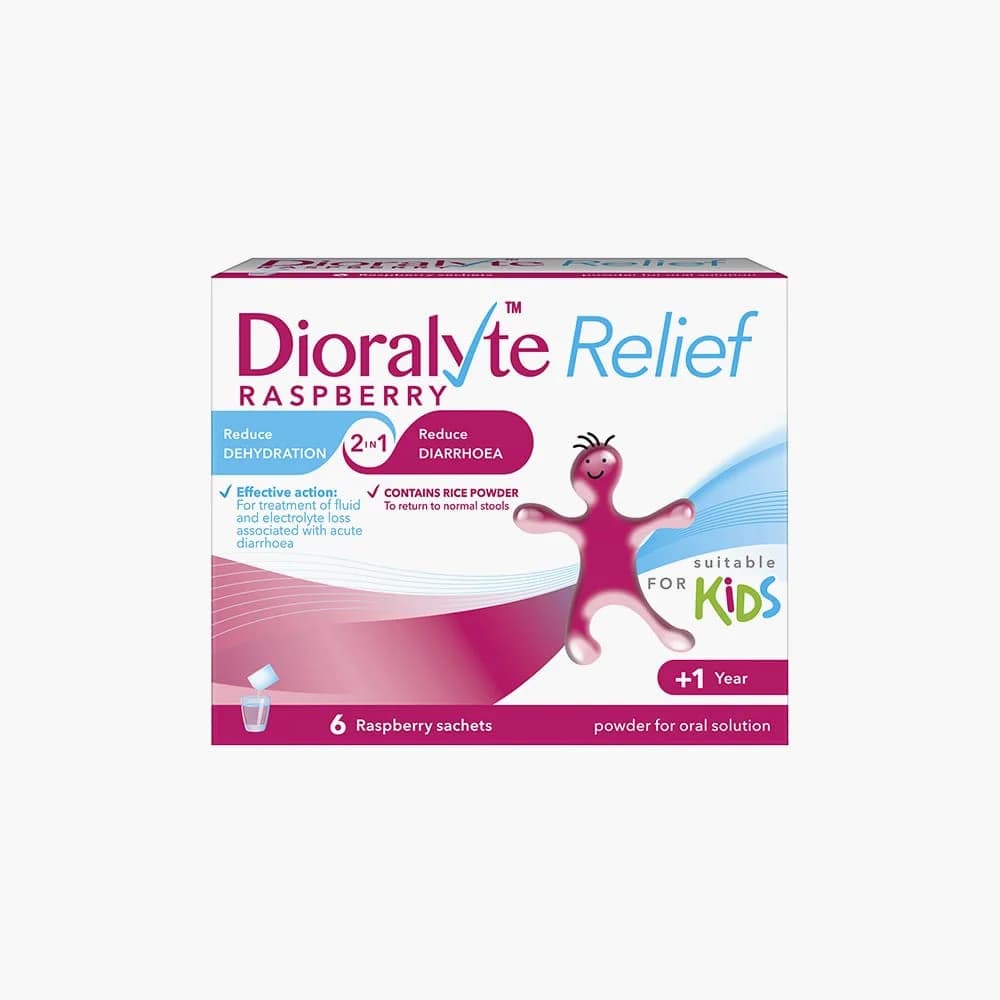 Dioralyte Relief Raspberry Flavour – 6 Sachets