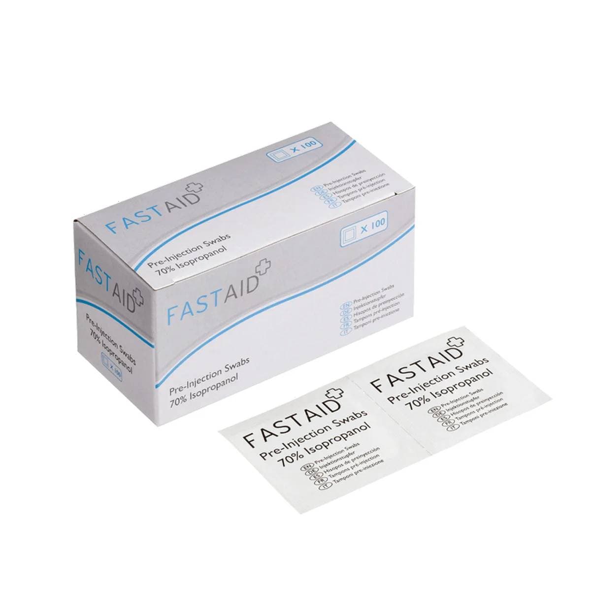 Fast Aid Pre-Injection Isopropyl Swabs - Packs of 100