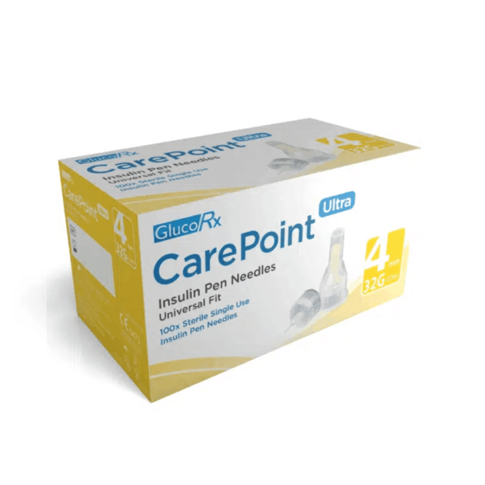 GlucoRx CarePoint Pen Needles 32g 4mm (100)