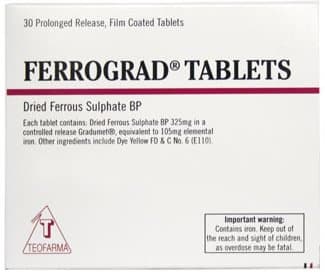 Ferrograd 325mg Tablets - 30 Tablets
