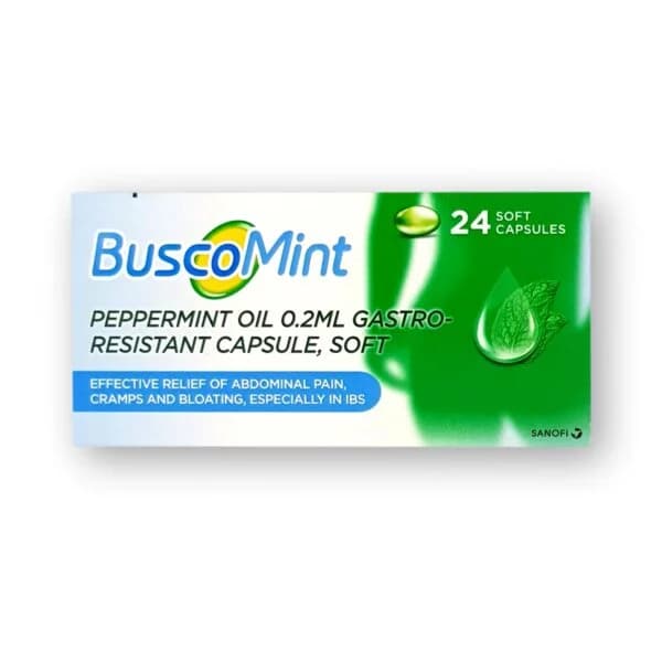 BuscoMint Peppermint Oil Gastro-Resistant - 24 Capsules