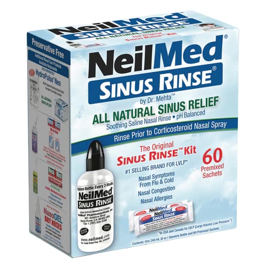 NeilMed Sinus Rinse Kit (includes 60 Premixed Sachets)
