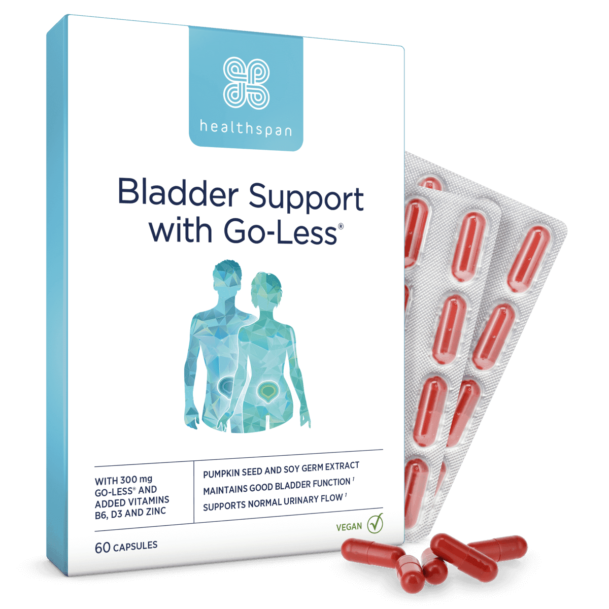 Healthspan Bladder Support with Go-Less - 60 Capsules