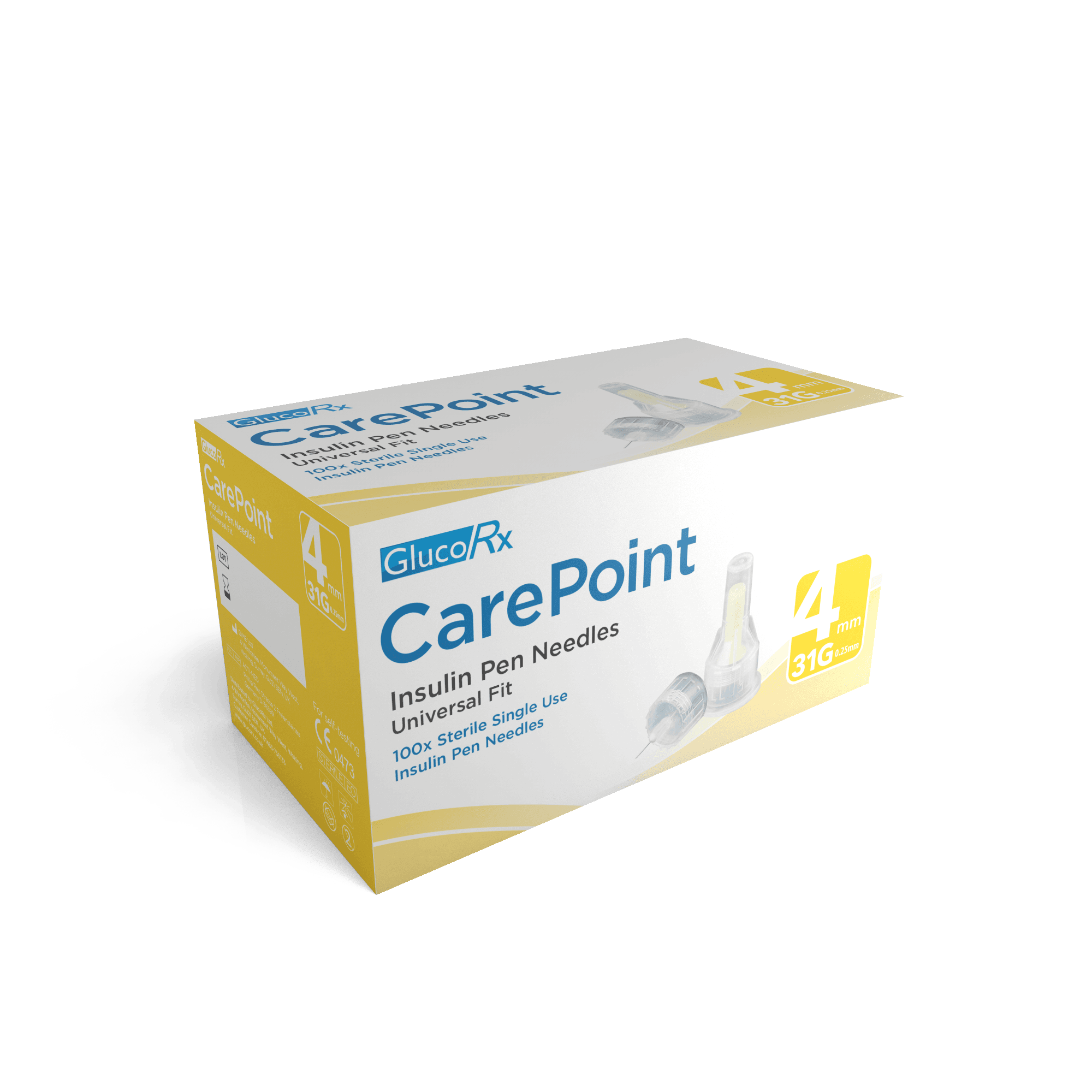 CarePoint Pen Needles 31g 4mm - Pack of 100